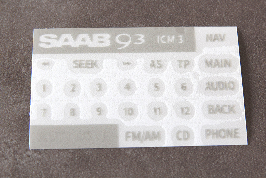 Repair stencils for SAAB buttons